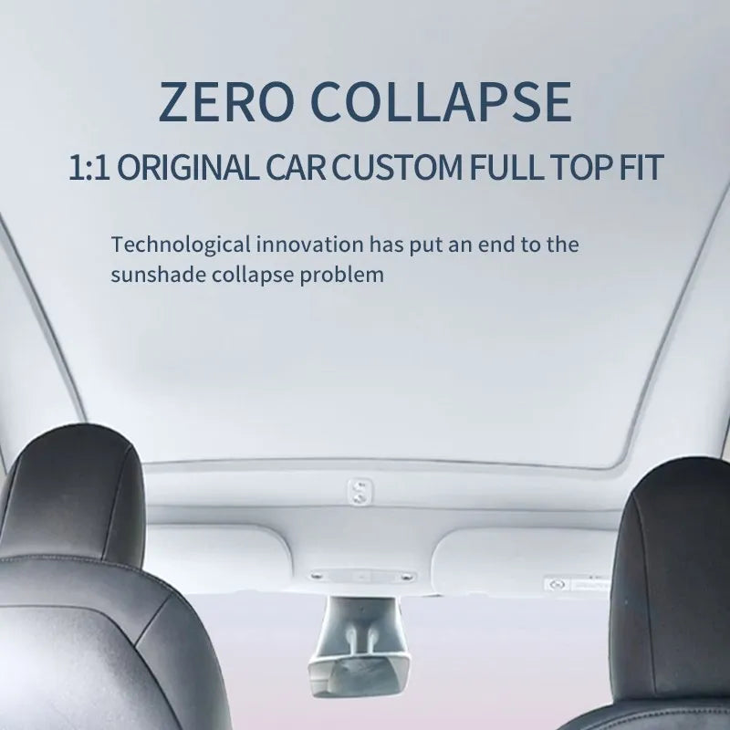 For Tesla Panoramic Electric Sunshade for Model Y Integrated Car Roof Shade Retractable Sun Visor 2024 Interior 21-23 Accessori