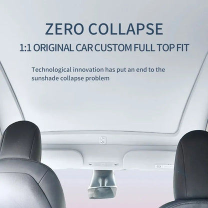 For Tesla Panoramic Electric Sunshade for Model Y Integrated Car Roof Shade Retractable Sun Visor 2024 Interior 21-23 Accessori