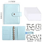 A7 PU Leather Notebook Binder Budget Plan Organizer Binder Cover 6 Binder Pockets And 12 Pcs Expense Budget Sheets Sticker