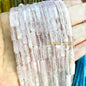 4x13mm Square Natural Stone Light Lavender Chalcedony Loose Spacer Beads for Jewelry Making Diy Bracelet Charms Accessories