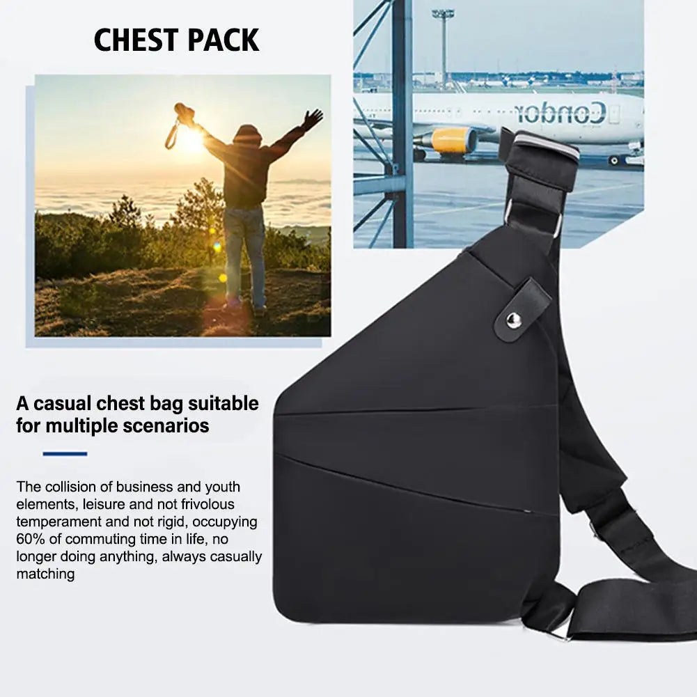 Anti Theft Travel Bag Men's Chest Bag Outdoor Leisure Crossbody Bag Nylon Waterproof Handbag For Wander Hiking Dropshipping