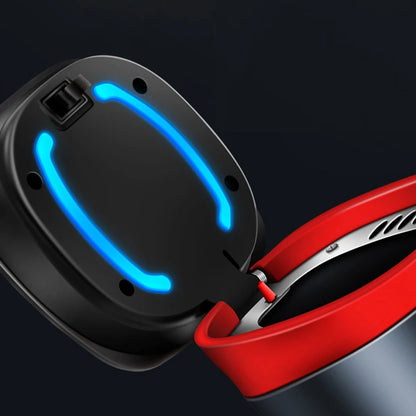 Universal Car Ashtray Portable Automatic Multi-function Button Open Lid Ashtray with LED Light Metal Liner for Car