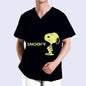 Snoopy print Medical Clothes Men Nursing Uniforms Scrubs Tops Nurse Suits Lab Workwear Dentistry Doctor Costume Plus Size Surgic