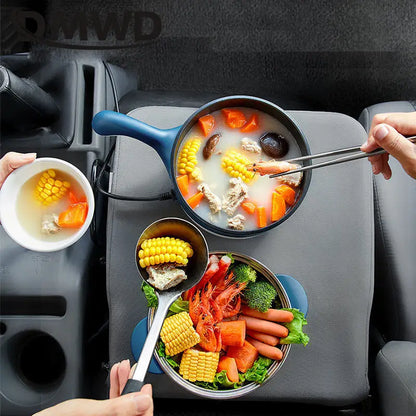 2L Multicooker for Car Truck 12V 24V Non-stick Electric Rice Cooker Food Steamer Stir-fry pan Car-mounted Hot pot Noodles Boiler