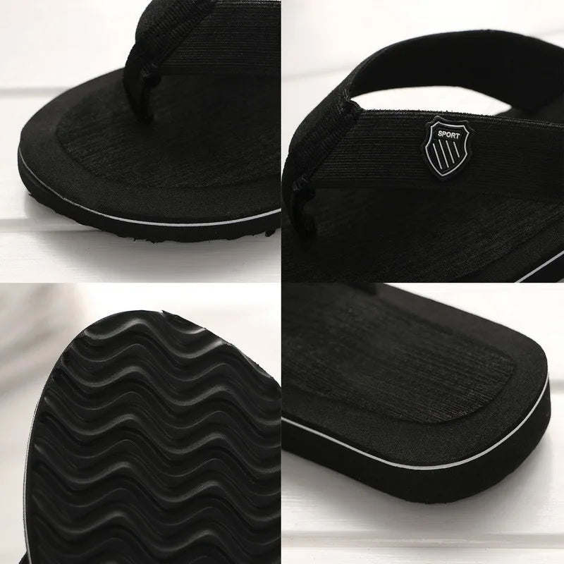 Flip-Flops For Men 2024 Summer Anti-Skid Breathable Home Outdoor Comfortable Slippers Daily Casual Men Flip-Flops Beach Slippers