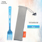 TiTo TiTanium Spork Spoon Tableware Combination Outdoor Camping Titanium Alloy Fork Collection Travel Knife Practical 3Pcs Set