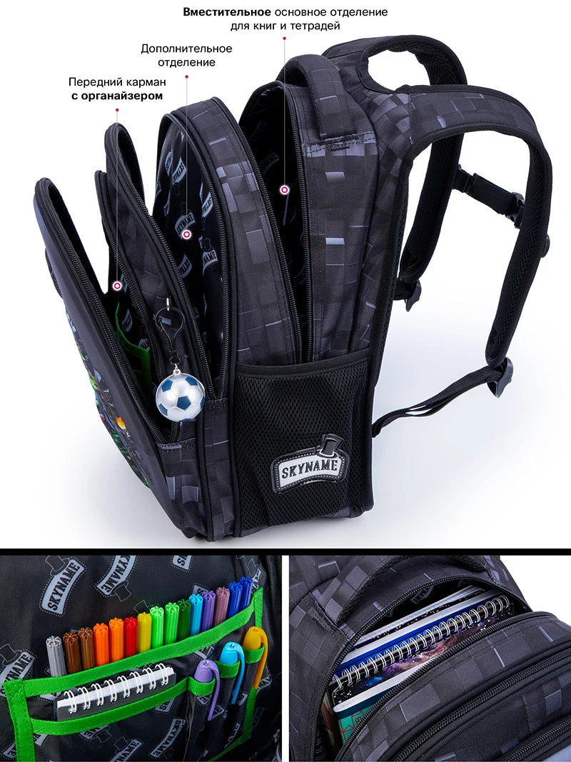 New Children School Backpack For Boys Cartoon Game Knapsack Boy Waterproof Backpacks Kids Satchels Space School Bags Primary
