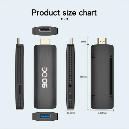 DQ06 ATV Mini TV Stick Android12 Allwinner H618 Quad Core Cortex A53 Support 8K Video 4K@60fps Wifi6 BT5.0 Build in BT Voice Rem