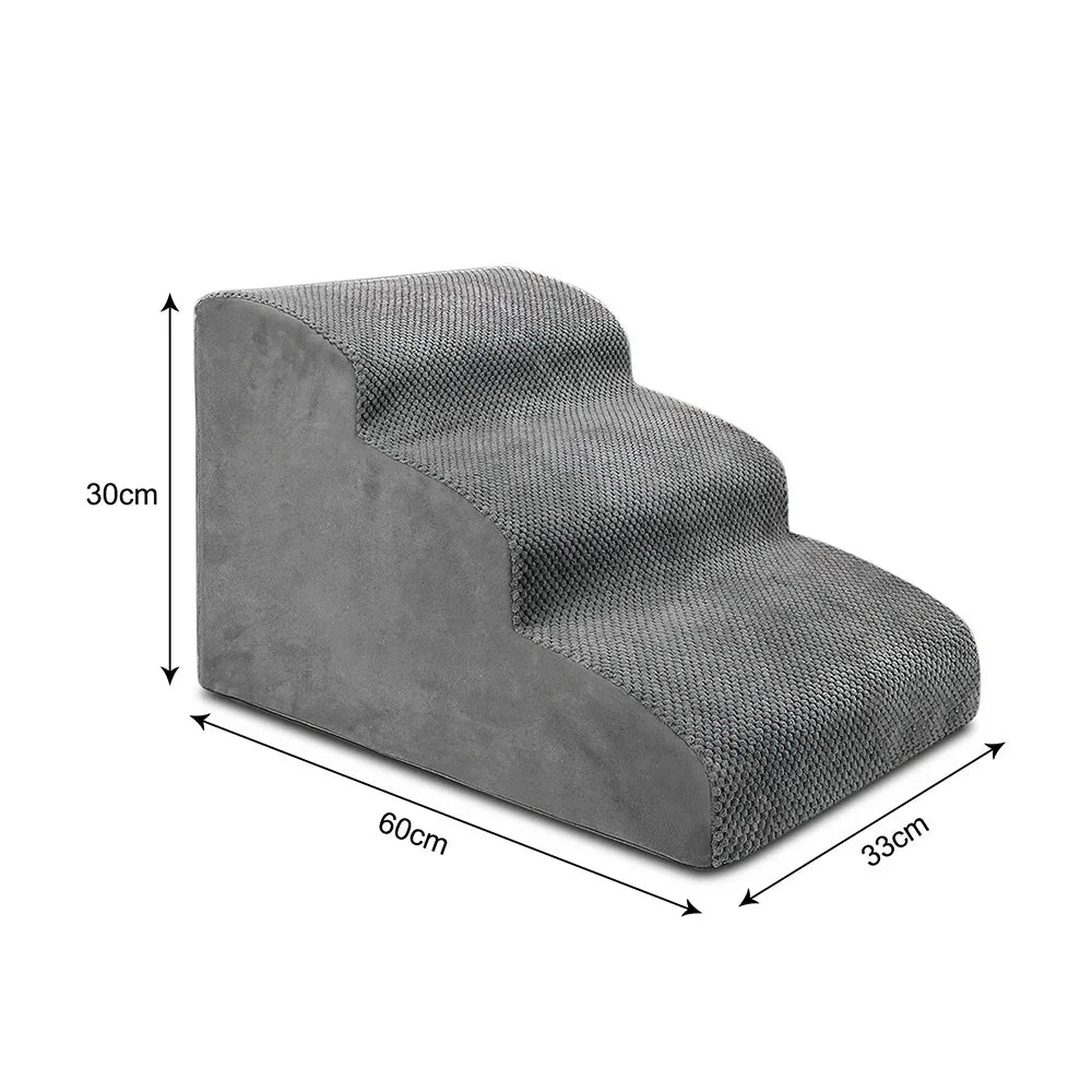 Removable Dog Stairs 3 Steps Ramp Couch Puppy Old Dog Non-Slip Removable Ladder High Couch and Bed Pet Supplies