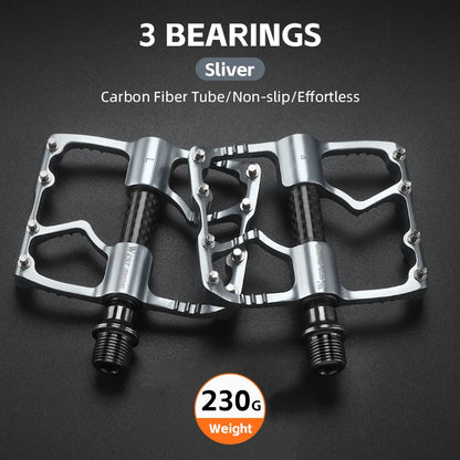WEST BIKING MTB Cycling Pedals Sealed Bearing Ultralight Aluminum Alloy Footboard Anti-Slip Bicycle Platform Pedals Bike Parts