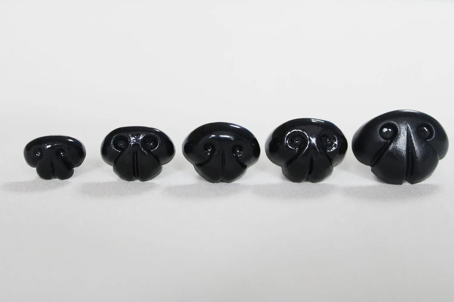 30pcs  15mm 18mm 20mm 22mm 25mm 30mm high quality  black plastic safety toy dog nose with hand press washer