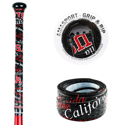 AMASPORT Anti-Slip Baseball Bat Grip Tapes Sweatband for Softball Bat Camouflage Stripes