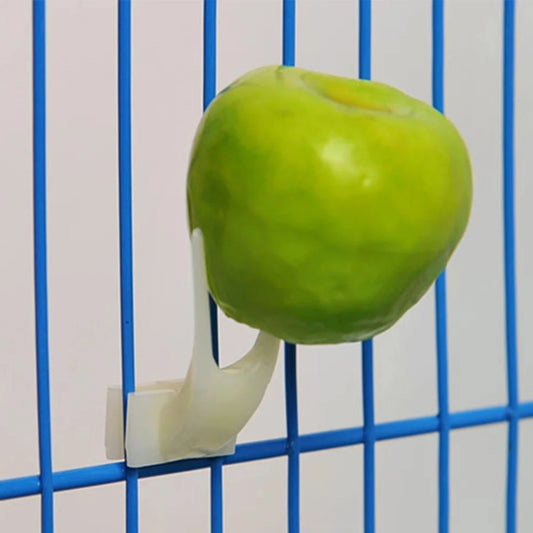 New 1 Pcs Birds Parrots Fruit Fork Pet Supplies Plastic Food Holder Shelf Feeding On Cage Pet Supplies Fruit Snacks Fork