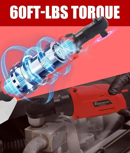 [No battery] Cordless Ratchet Set for 18V Batteries, 60 ft-lbs 400 RPM Variable Speed Trigger Electric Ratchet