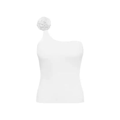 FUBEIKE Sport Outfit For Woman One Shoulder Sports Top Slim Fit Yoga Clothes Vest Riding Training Sling Workout Pettiskirt