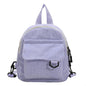 Fashion Women Mini Backpack Solid Color Corduroy Small Backpacks Simple Casual Student Bookbags Traveling Backpacks