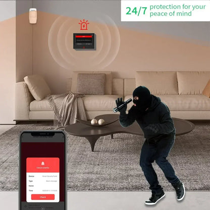 7 Inch Smart WiFi Home Alarm Panel Big Screen 4G Full Touch Tuya Smart Life Alarm Host Systems Kits Security Home Protection