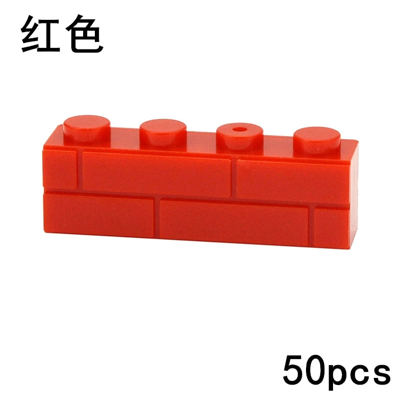 DIY Wall Bricks 1x4 1x3 1x2 Dots Thick Building Block Educational Creative House Contruction Toys Compatible With 15533 For Kids