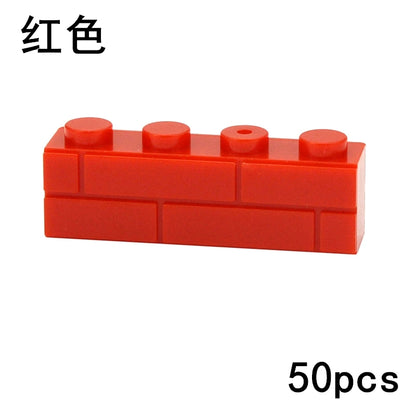 DIY Wall Bricks 1x4 1x3 1x2 Dots Thick Building Block Educational Creative House Contruction Toys Compatible With 15533 For Kids