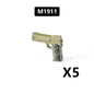 WW2 German Weapon Building Block 98K Two-color Gun US M1911 Soviet RPG Military Soldier Figure Accessories Rifle Pistol Toy C349