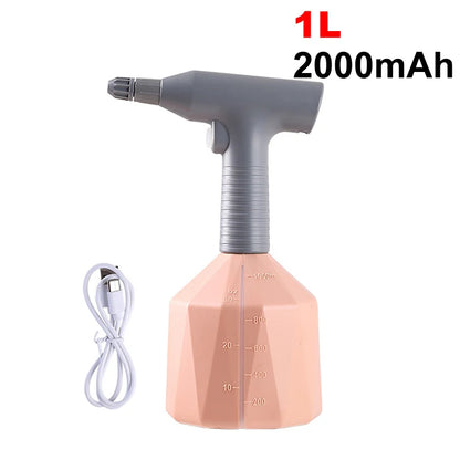 1L/2L Cordless Electric Garden Sprayer Watering Can 2000mA USB Rechargable Automatic Atomizer Plant Mister Spray Bottle