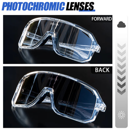 SCVCN Cycling Glasses Photochromic Cycling Sunglasses UV400 Bicycle Eyewear Sports MTB Outdoor Bike Goggles Sunglasses Eyepieces