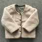 HoneyCherry Autumn and Winter New Warm Jacket Children Two Sides Wear Plaid Plush Jacket Kids Jackets