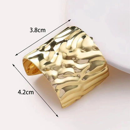 Bohemia Style Ponytail Buckle Simple Metal Copper Cast Concave and Convex Craft Hair Buckle Retro Clip Hair Fork Hair Style Clip