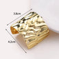 Bohemia Style Ponytail Buckle Simple Metal Copper Cast Concave and Convex Craft Hair Buckle Retro Clip Hair Fork Hair Style Clip