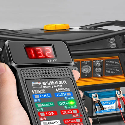 2023 New Universal Car Battery Tester 12V 24V 100-2000CCA Battery Load Tester Tool with LCD Screen Automatic Alternator Analyzer