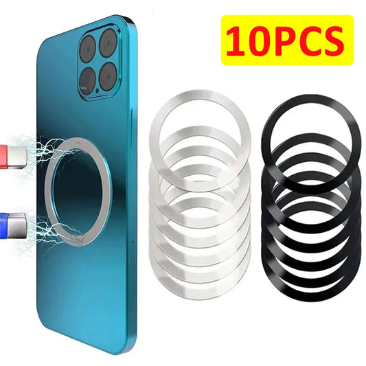 10PCS for Magsafe Magnetic Plate Ring Universal Stickers Support Wireless Charger Metal Plate Sheet for iPhone Samsung Xiaomi