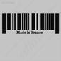9x25cm 1pc New Made in France Flag Bar Code Car Funny Stickers PVC Decal Styling For Peugeot Citroen Renault Bugatti DS Dacia