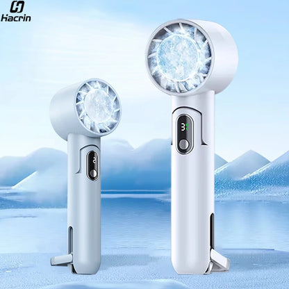 Portable Handheld Turbo Fan Folding Mini Portable Hand Fan USB Rechargeable 4000mAh Battery Electric Cooling Fan Mini Fan Cooler