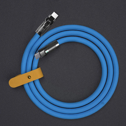 120w 6a Super Fast Charge Type C Silicone 180 ° rotating elbow TYPE-C-C data cable 1M 2M Usb Cable Usb C to C Charger Cable