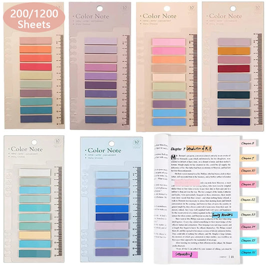 200/1200Sheets Writable Sticky Tabs Book Tabs Page Markers Translucent Sticky Note Tabs Post It Stick Tabs Annotation Tabs Index