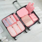 6/7 Pcs Set Travel Organizer Storage Bags Suitcase Packing Cubes Cases Portable Wardrobe Luggage Clothes Shoe Pouch Fold
