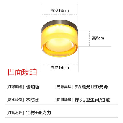 Nordic New Aisle Wall Lamp Modern Bedroom Home Stay Bedside Nordic Personality Acrylic Lamp Shade LED Ceiling Lamp