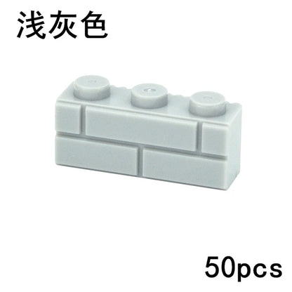 DIY Wall Bricks 1x4 1x3 1x2 Dots Thick Building Block Educational Creative House Contruction Toys Compatible With 15533 For Kids