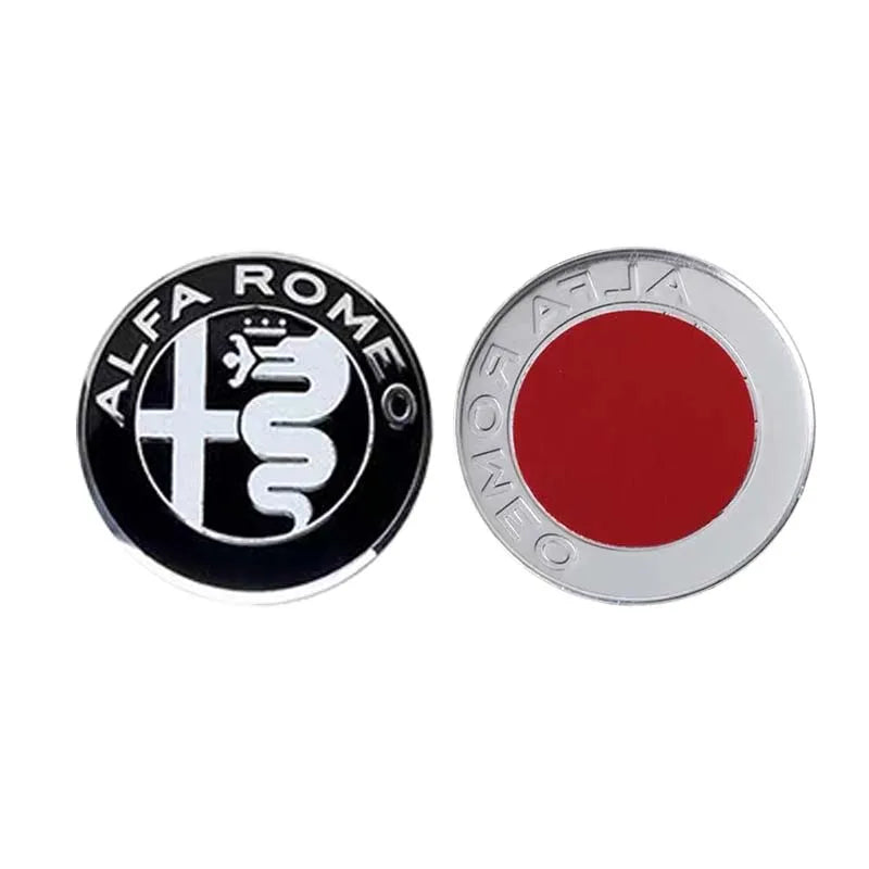 75mm Car Front Hood Rear Emblem Styling for Alfa Romeo Sportiva 156 Stelvio Giulia Giulietta Trunk Badge Sticker Logo Accessorie