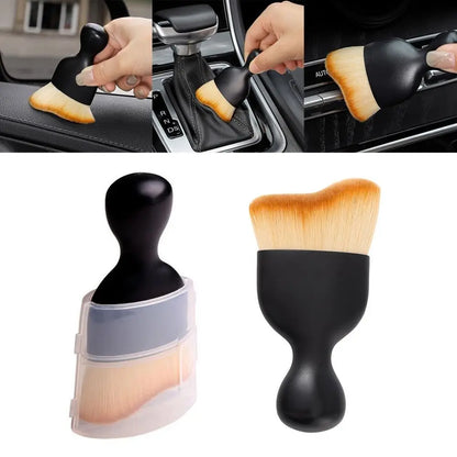 Car Detailing Brush Sweeping Soft Brush Ultra Soft Car Gap Dust Car Interior Cleaning Brush Curved Design Cleaning Tools