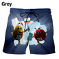 Funny M&M's Chocolate Bean Beach Shorts Men 3D Printing M&M Board Swimsuit Summer Quick Drying Sport