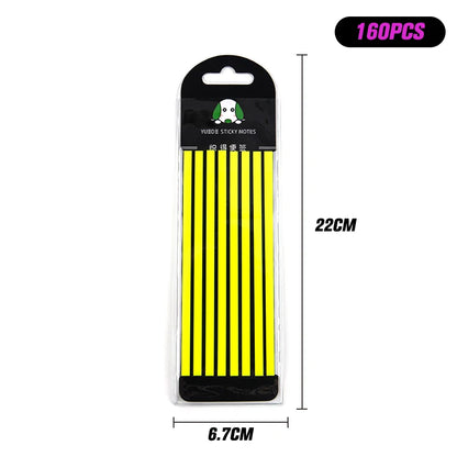 100/160/PCS Reading Aid Highlight Sticker Transparent Fluorescent Index Tabs Flags Sticky Note Stationery School Office Supplies