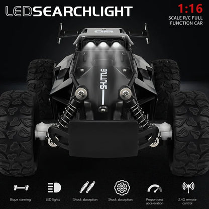 2024 New RC Car 1:16 2.4Gh Model With LED Lights 2WD Off-road Remote Control Climbing Vehicle Outdoor Cars Drift Toys Boys Gifts