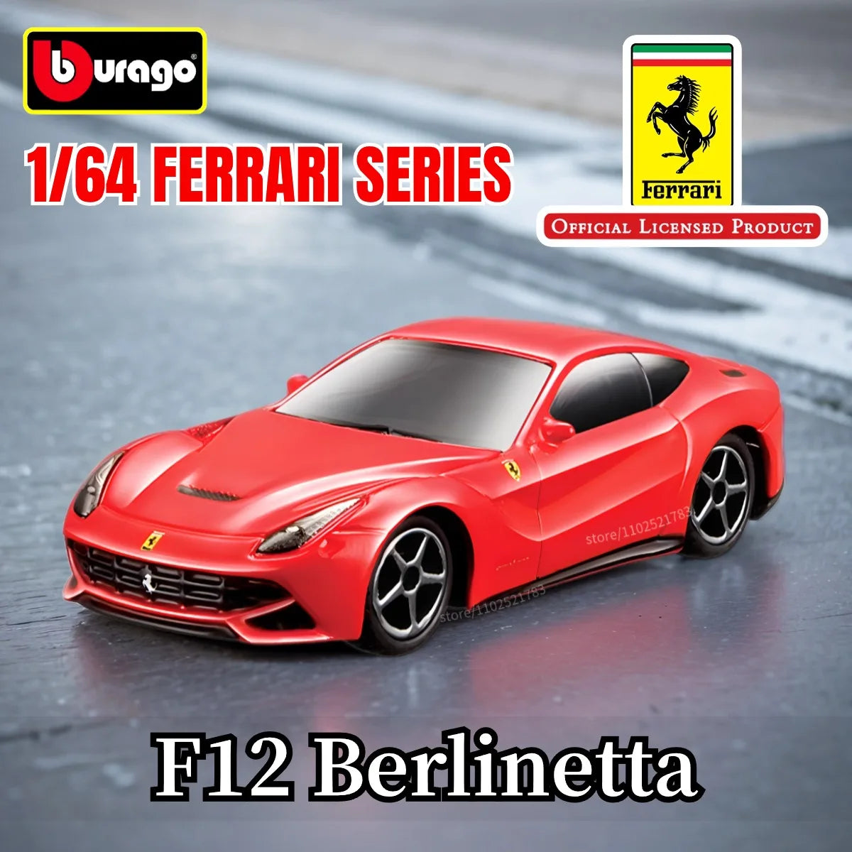 Bburago 1:64 Ferrari 488 Pista Replica Car Model Scale F40 F50 458 296 GTB Enzo Diecast Traffic Miniature Art Figure Kid Boy Toy