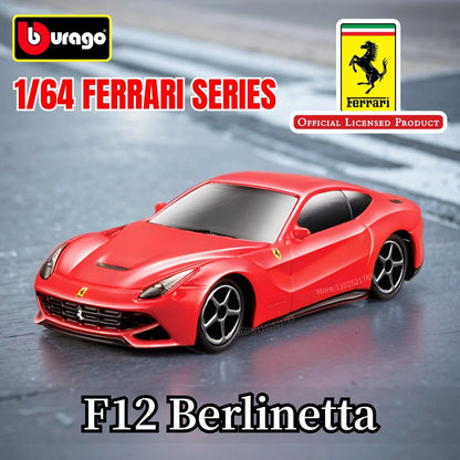 Bburago 1:64 Ferrari 488 Pista Replica Car Model Scale F40 F50 458 296 GTB Enzo Diecast Traffic Miniature Art Figure Kid Boy Toy