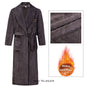Big Size 3Xl 4Xl Kimono Robe Gown Winter New Men's Homewear Coral Fleece Bathrobe Shower Peignoirs Loose Thicken Nightwear
