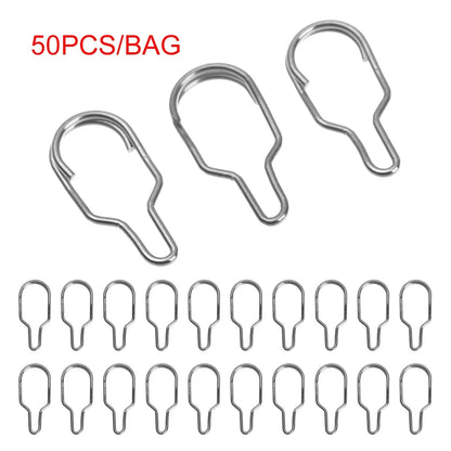 50Pcs/Pack PVA Bag Clip Carp Fishing Accessories for Carp Hair Rig Tool Carp Coarse Method Feeder Fishing Tackle