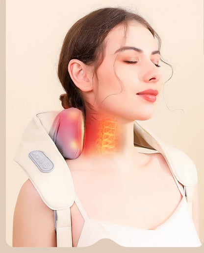 Shoulder And Neck Massager Wireless Electric Air Compress Kneading Multifunctional Back Massager Shawl Massaging Muscle Relaxing