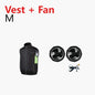 Cooling Vest Ice Fan Vest 3 Gears USB Heat Resistant Air Conditioner Clothes Vest Breathable Wearable Cooling Fan Vest Camping