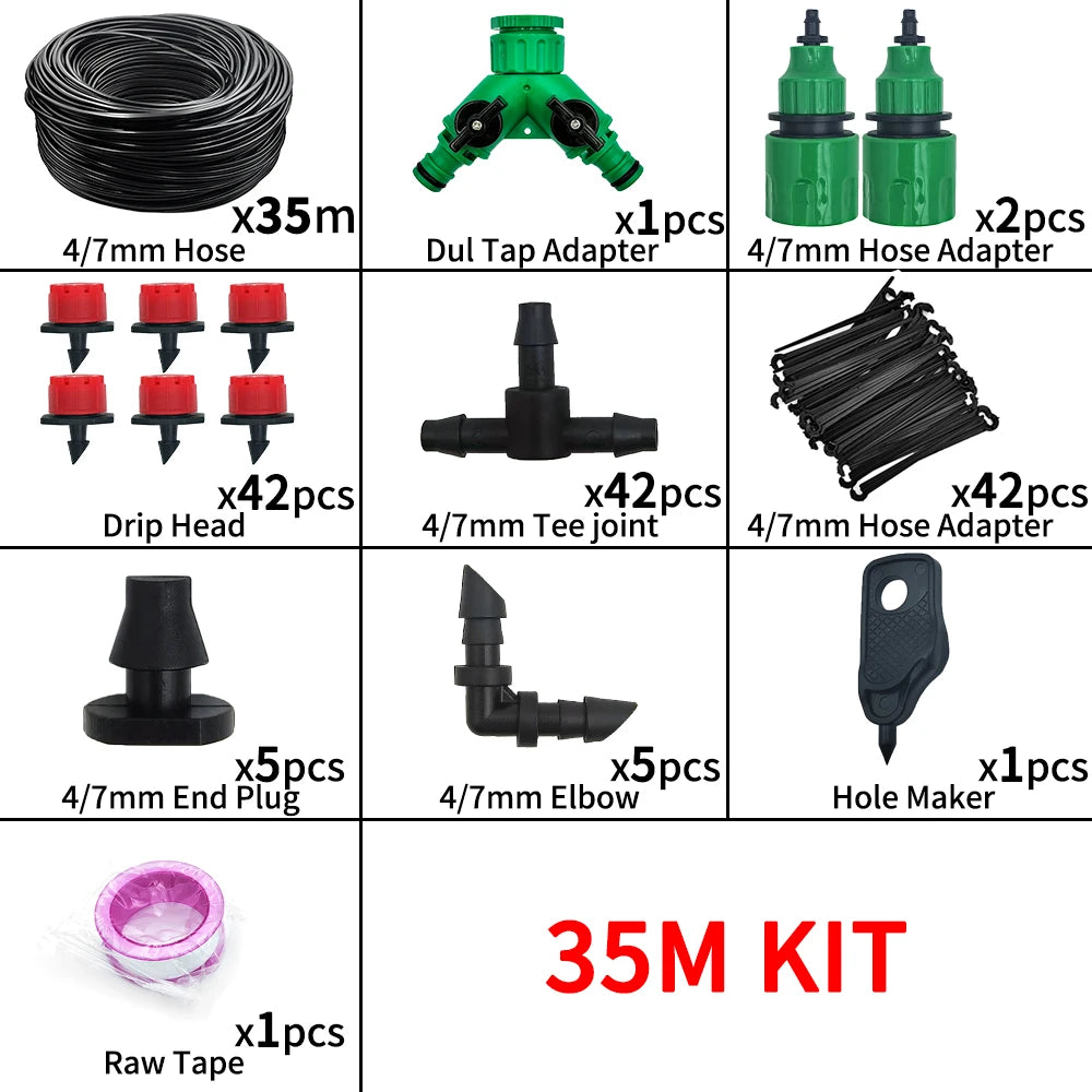 5M-60M Drip Irrigation System Plant Watering Set Watering Kits Adjustable Drippers For Irrigation Micro Garden Watering System
